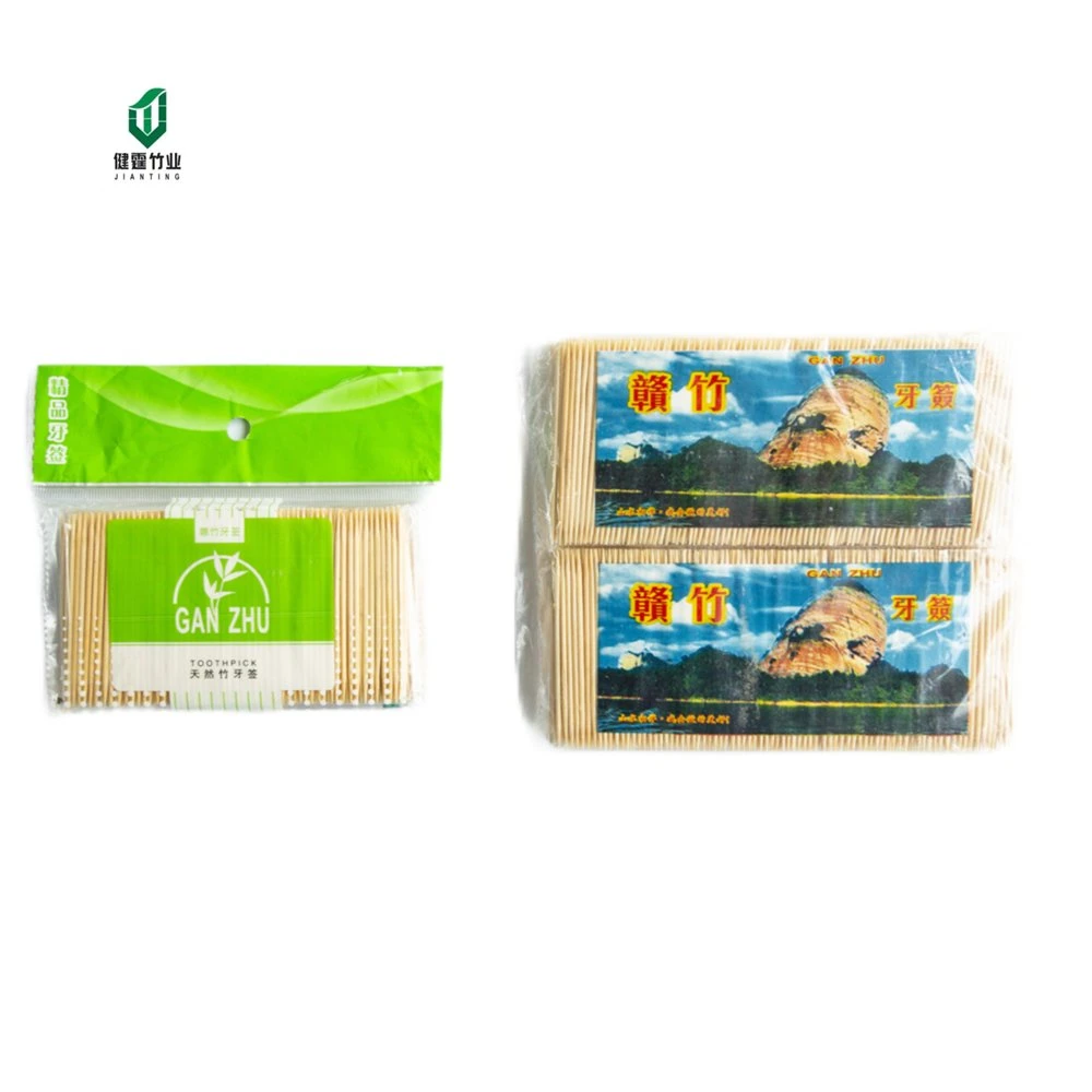 Ganzhu Plastic Bag Packed Bamboo Toothpicks Disposable