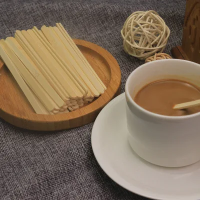 Neue Artikel, einzeln verpackte Einweg-Kaffeerührer aus Holz und Bambus